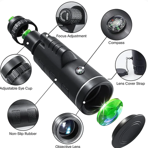 Telescopio Portátil Superzoom™ Visión Nocturna + Trípode + Soporte de Móvil Gratis