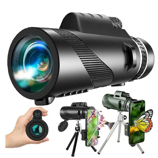 Telescopio Portátil Superzoom™ Visión Nocturna + Trípode + Soporte de Móvil Gratis