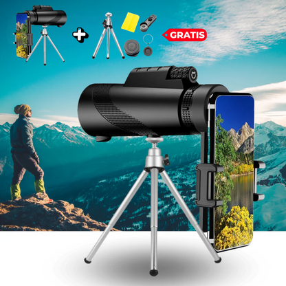 Telescopio Portátil Superzoom™ Visión Nocturna + Trípode + Soporte de Móvil Gratis